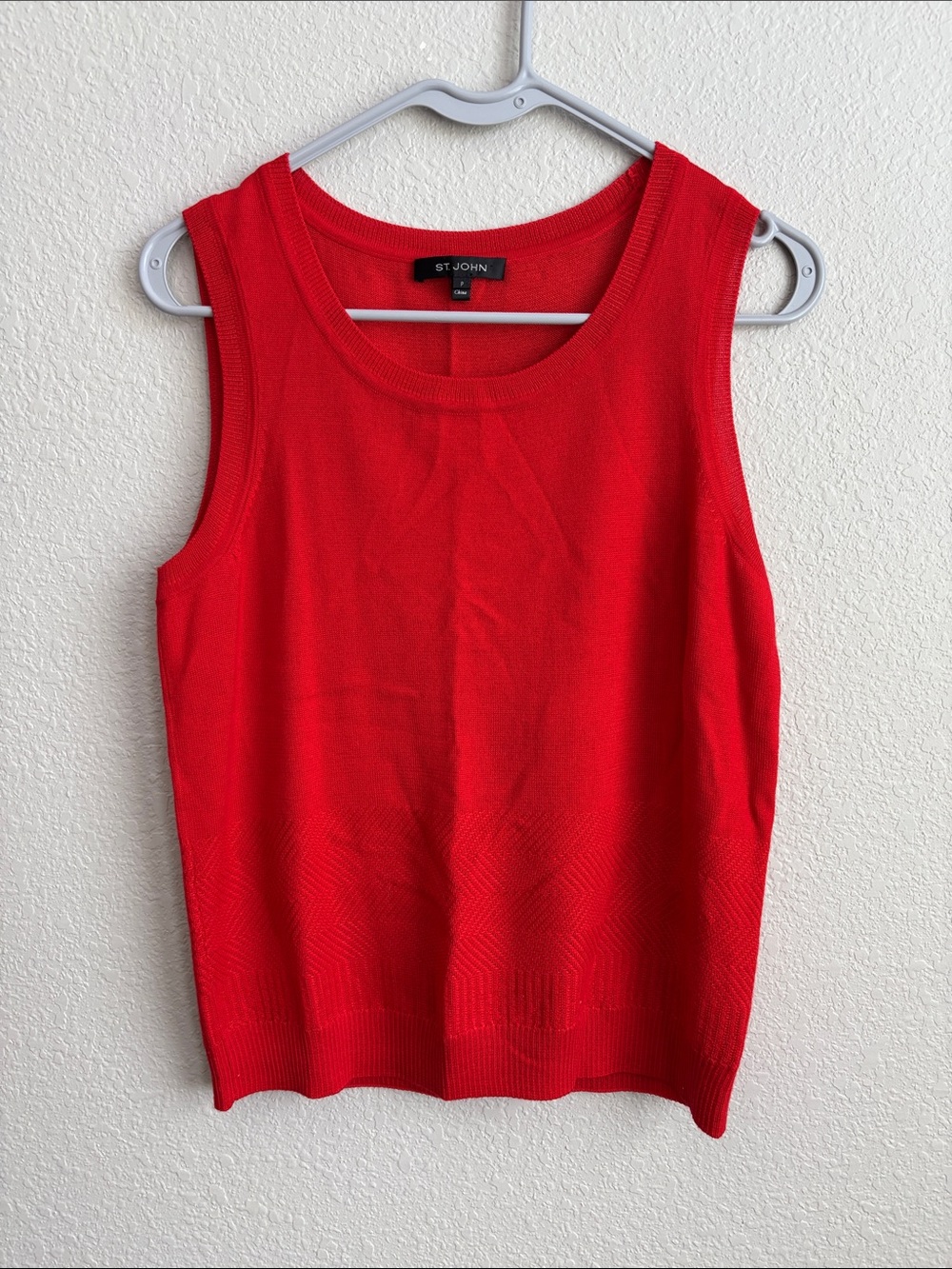 St. John Red Wool Blend Top size P